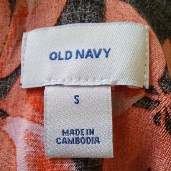 Old Navy Women's Shoulder Off Overlay Blouse Floral Size S Spaghetti Straps - Picture 7 of 9